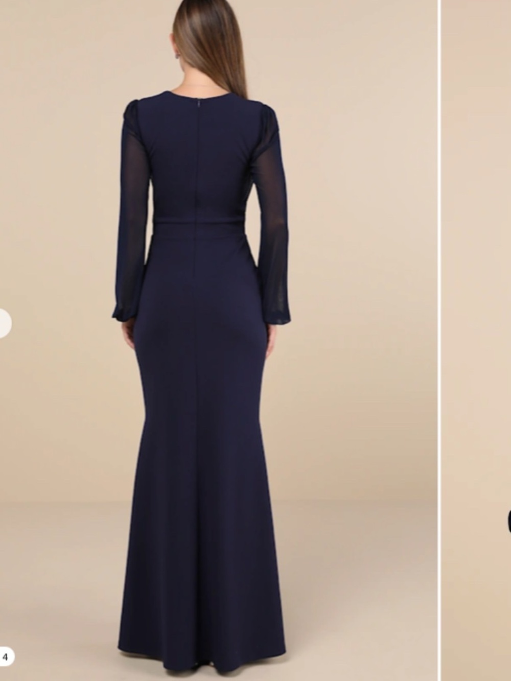 LULU's Chic Sexy Wedding Bridesmaid Mother of the Bride Elegant FLowy Gown - Picture 3 of 5